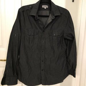 Express Men's Pin Stripe Button Down Shirt